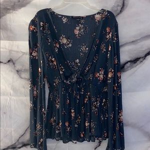 Floral long sleeve top
